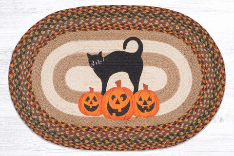 OP-655 Pumpkin & Cat Oval Patch 20"x30"