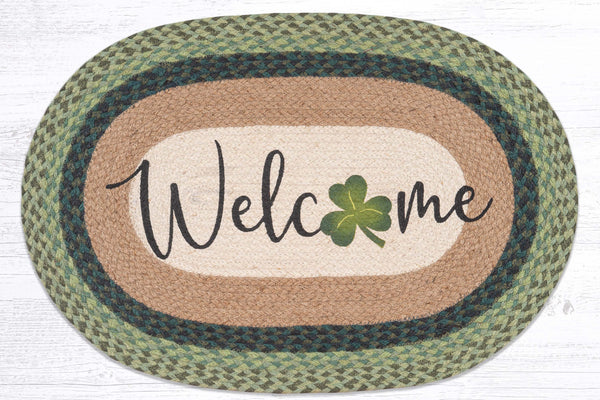 OP-656 Shamrock Welcome Oval Patch 20"x30"