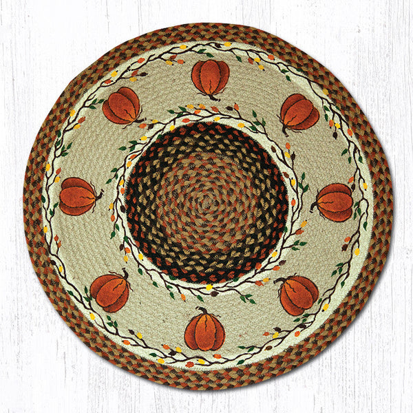 RP-222 Harvest Pumpkin Round Patch 27"x27"