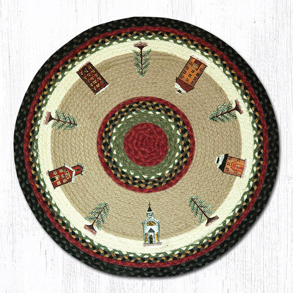 RP-338 Winter Village Round Patch 27"x27"