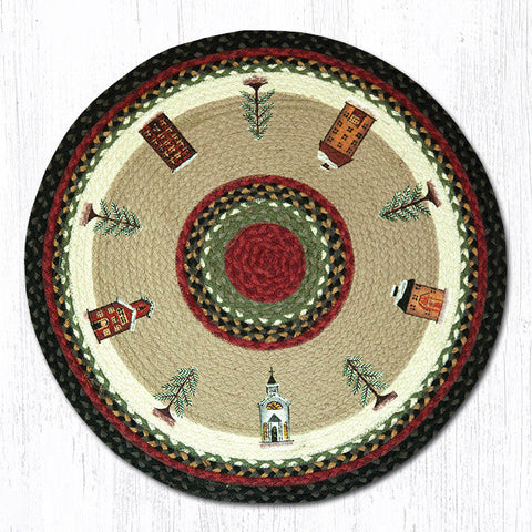 RP-338 Winter Village Round Patch 27"x27"