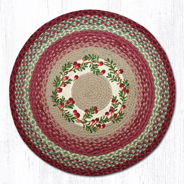 RP-390 Cranberries Round Patch 27"x27"