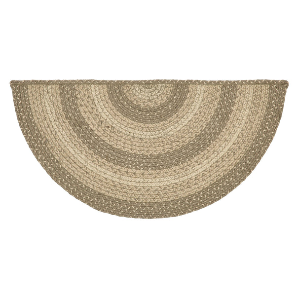 Cobblestone Jute Rug Half Circle 16.5x33