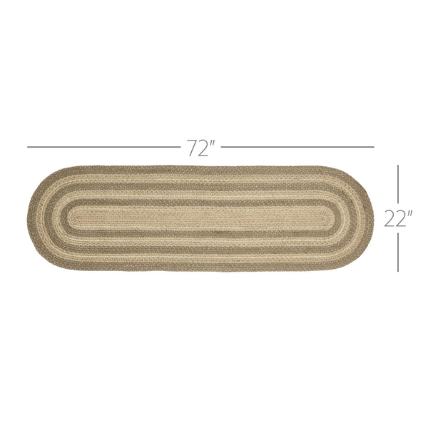 VHC Beckham Jute Runner Oval 22x72 ~ Red/black/brown VHC Beckham Jute Runner Oval 22x72 ~ Red/black/brown