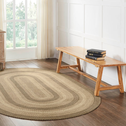 Cobblestone Jute Rug Oval w/ Pad 60x96 https://allysonsplace.com/products/cobblestone-jute-rug-oval-w-pad-60x96 Cobblestone Jute Rug Oval w/ Pad Comes in a classic khaki woven in with grey taupe and creme Crafted using a tightly-woven braided jute blend,100% Jute/Wool Blend Colors: Khaki, Grey Taupe, Creme Rug - 60" x 96" Rug Pad - 58" x 94" Visit website for FREE s/h & discount offers. Primitive Country Farmhouse Home Decor.