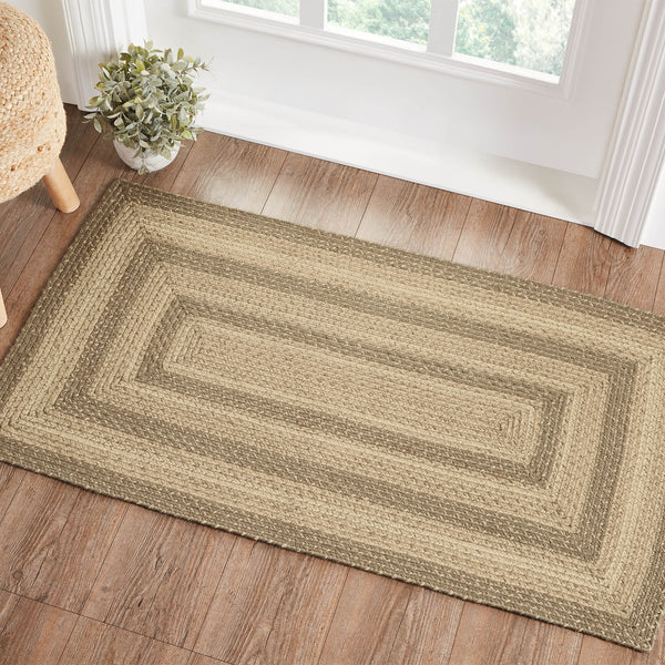 Cobblestone Jute Rug Rect w/ Pad 27x48 https://allysonsplace.com/products/cobblestone-jute-rug-rect-w-pad-27x48 Cobblestone Jute Rug Rect w/ Pad 27x48 in a classic khaki woven in with grey taupe and creme, Crafted using a tightly-woven braided jute blend. 100% Jute/Wool Blend Rug - 27" x 48" 1 x Rug Pad - 25" x 46" Visit website for FREE s/h & discount offers. Primitive Country Farmhouse Home Decor.