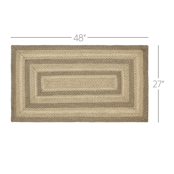 Cobblestone Jute Rug Rect w/ Pad 27x48