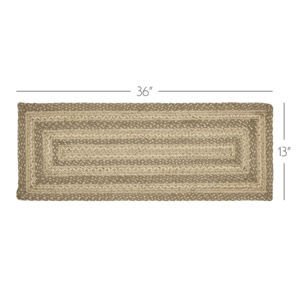 Cobblestone Jute Rect Runner 13x36