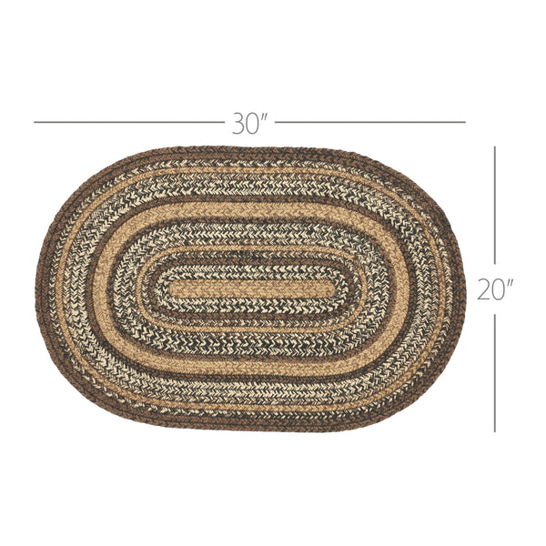 Espresso Jute Rug Oval 20x30