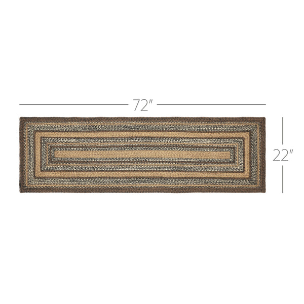 Espresso Jute Rug/Runner Rect 22x72