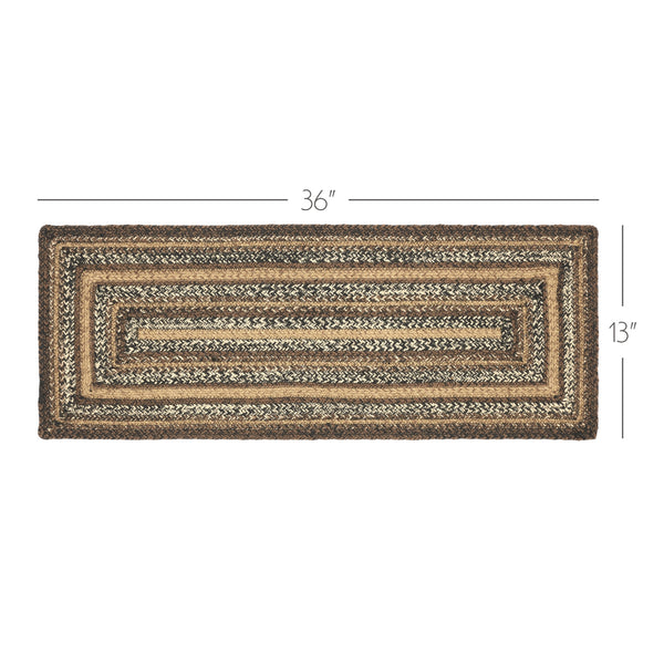 Espresso Jute Rect Runner 13x36