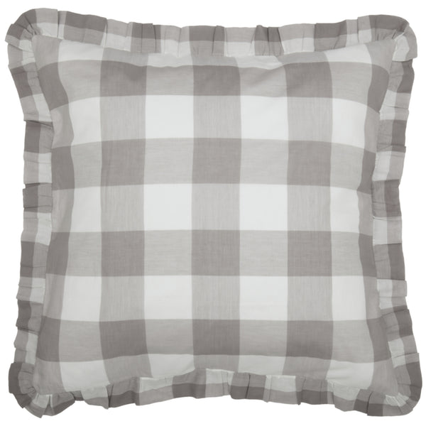 Madison Check Gray Euro Sham 26Lx26W