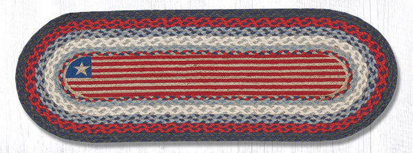 OP-15 Flag Oval Table Runner 13"x36"