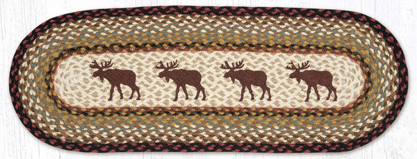OP-19 Moose Oval Table Runner 13"x36"