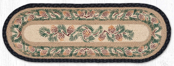 025A Pinecone Oval Table Runner 13"x36"