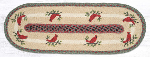 OP-25 Holly Cardinal Oval Table Runner 13"x36"