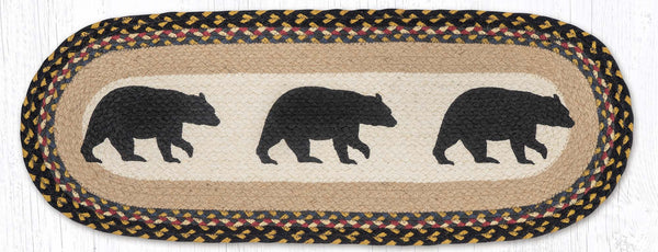 OP-43 American Bear Oval Table Runner 13"x36"