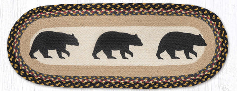 OP-43 American Bear Oval Table Runner 13"x36"