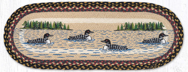OP-43 Loon Patch Oval Table Runner 13"x36"
