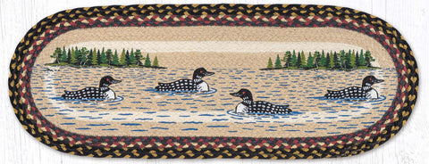 OP-43 Loon Patch Oval Table Runner 13"x36"