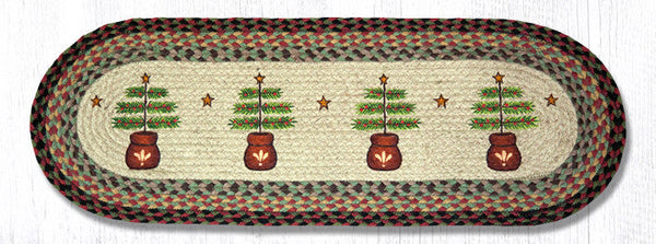 OP-81 Feather Tree Oval Table Runner 13"x36"