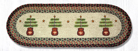 OP-81 Feather Tree Oval Table Runner 13"x36"