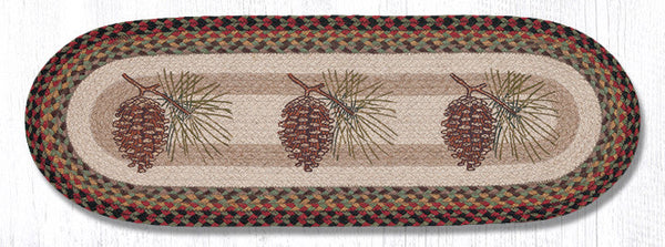 OP-81 Pinecone Oval Table Runner 13"x36"
