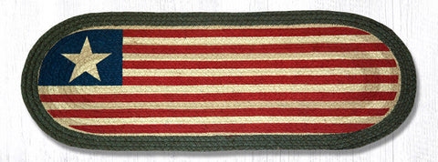 1032 Original Flag Oval Table Runner 13"x36"