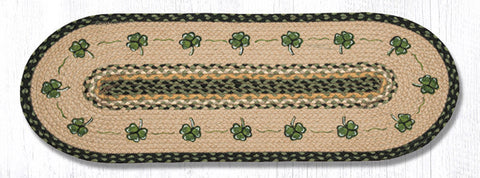 OP-116 Shamrock Oval Table Runner 13"x36"