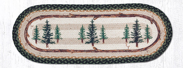 OP-116 Tall Timbers Oval Table Runner 13"x36"