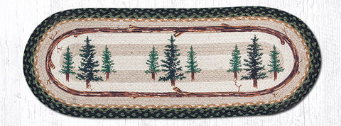 OP-116 Tall Timbers Oval Table Runner 13"x36"