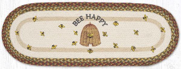 OP-300 Bee Happy Oval Table Runner 13"x36"