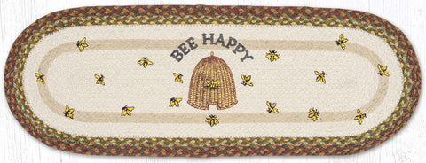 OP-300 Bee Happy Oval Table Runner 13"x36"