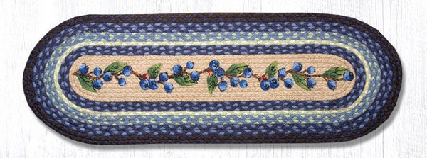 OP-312 Blueberry Vine Oval Table Runner 13"x36"