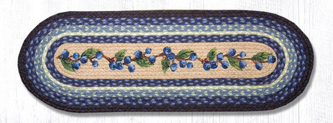 OP-312 Blueberry Vine Oval Table Runner 13"x36"