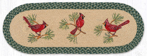 OP-365 Cardinals Oval Table Runner 13"x36"