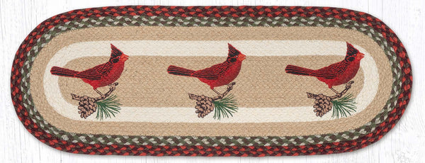 OP-417 Cardinal Pinecone Oval Table Runner 13"x36"