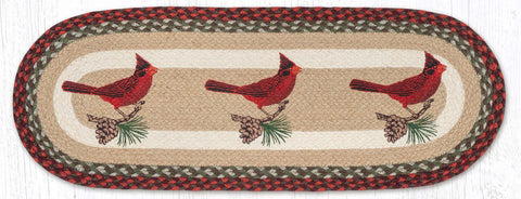 OP-417 Cardinal Pinecone Oval Table Runner 13"x36"