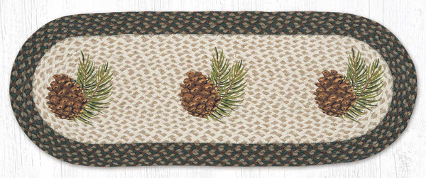 OP-577 Graphic Pinecone Oval Table Runner 13"x36"