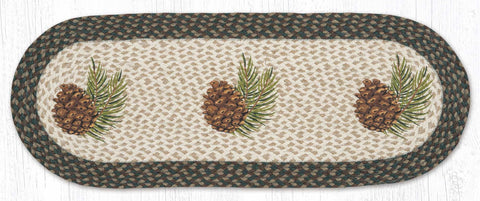 OP-577 Graphic Pinecone Oval Table Runner 13"x36"
