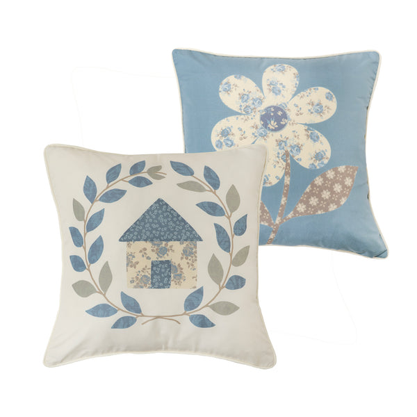 Blue Diamond Pillow Set