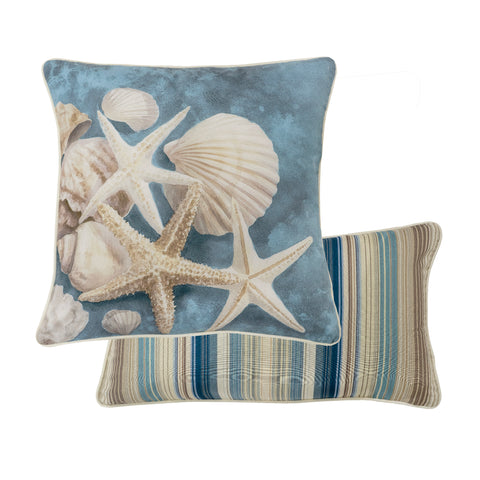 Blue Diamond Pillow Set (Coastal)