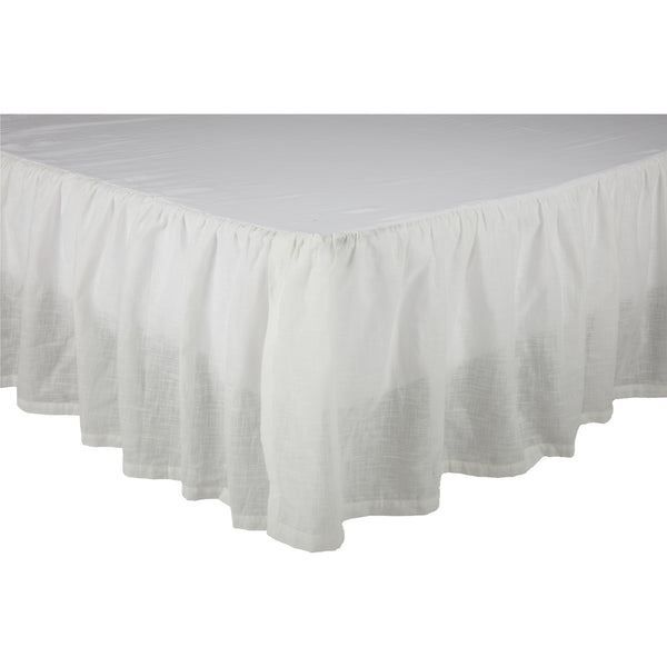 Antique Muslin White Twin Bed Skirt 76Lx39Wx16