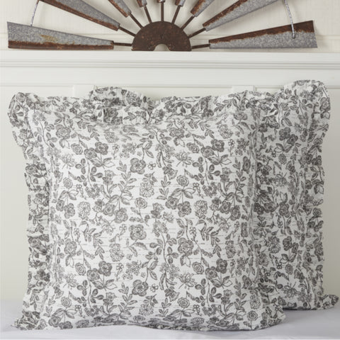 Gray Gables Fabric Euro Sham 26Lx26W