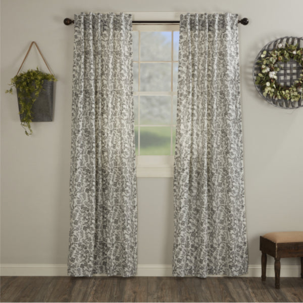 Gray Gables Floral Panel Set of 2 96Lx40W