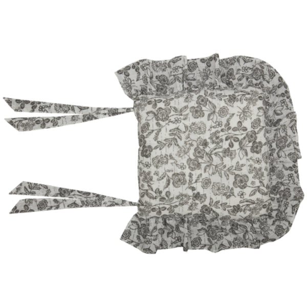 Gray Gables Floral Chair Pad 16Lx16W