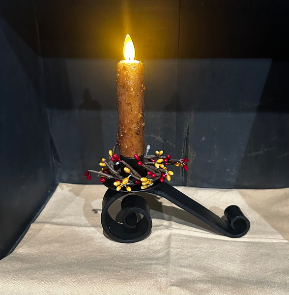 Wrought Iron Curled Candle Holder