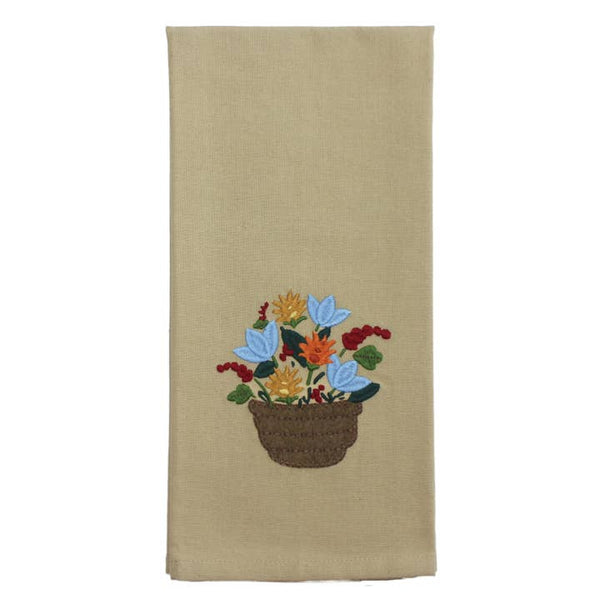 Floral Basket Towel (set of 2)