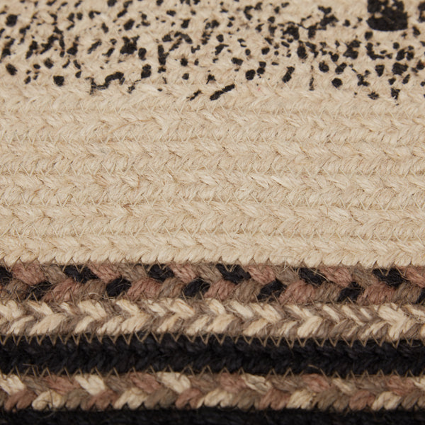 Sawyer Mill Charcoal Cow Jute Rug Oval 20x30