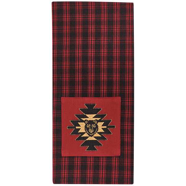 BLACK BEAR RED DAWN BEAR PATCH DISHTOWEL (set of 2)